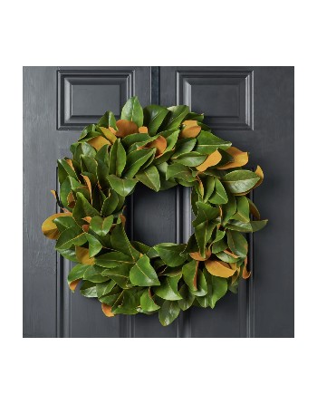 Classic Real Touch Magnolia Leaf Wreath – 24”