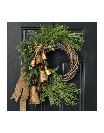 Merry Bells Keep Ringing Christmas Wreath – 26”